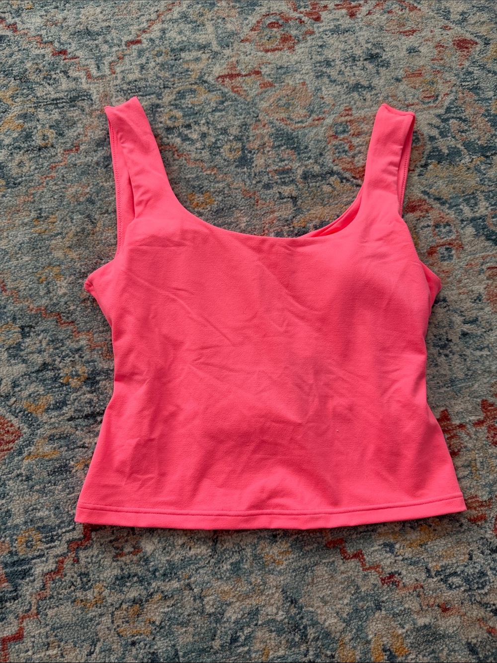 Classic Women's Pink Square Neck Tank